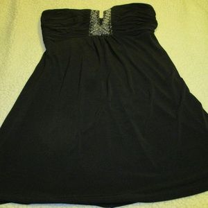 Strapless Black dress with Cleavage Bling 12